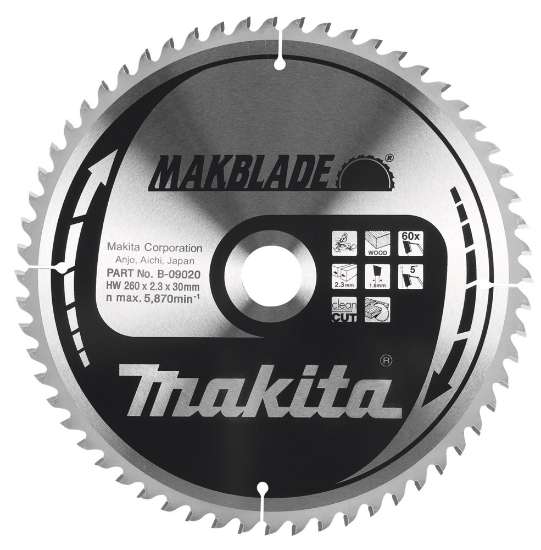 Afbeeldingen van Makita Zaagb Hout 305X30X2.3 80T 5G B-09086