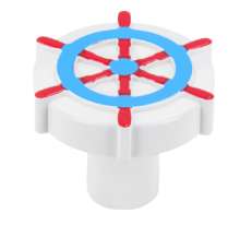 Afbeeldingen van Siro Meubelknop kunststof - L 34mm/H 25mm/B 34mm - wit/rood/blauw 