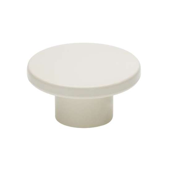 Afbeeldingen van Siro Meubelknop kunststof - L 35mm/H 19mm/B 35mm - wit 