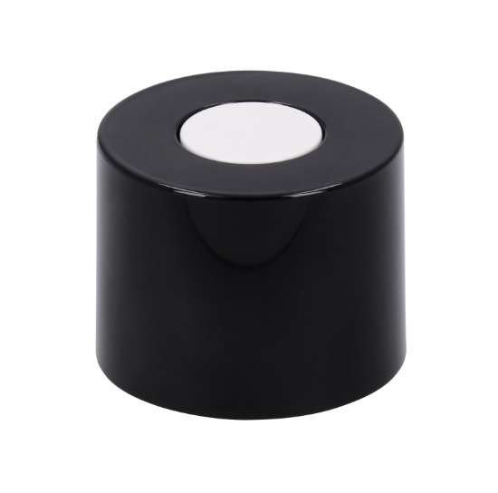 Afbeeldingen van Siro Meubelknop kunststof - L 30mm/H 23mm/B 30mm - zwart/wit 