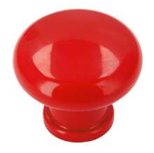 Afbeeldingen van Siro Meubelknop kunststof - L 32mm/H 27mm/B 32mm - rood 