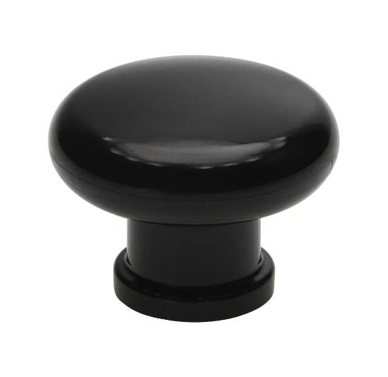 Afbeeldingen van Siro Meubelknop kunststof - L 40mm/H 31mm/B 40mm - zwart 