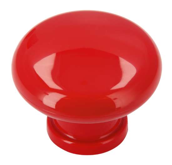 Afbeeldingen van Siro Meubelknop kunststof - L 40mm/H 31mm/B 40mm - rood 