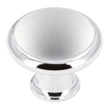 Afbeeldingen van Siro Meubelknop kunststof - L 30mm/H 24mm/B 30mm - chroom glanzend/aluminium 