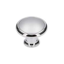 Afbeeldingen van Siro Meubelknop kunststof - L 34mm/H 27mm/B 34mm - chroom glanzend/aluminium 