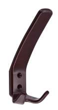 Afbeeldingen van Siro Kapstokhaak kunststof - boorafstand 20mm/L 150mm/H 96mm/B 57mm - bruin 