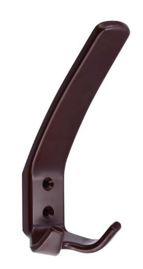 Afbeeldingen van Siro Kapstokhaak kunststof - boorafstand 20mm/L 150mm/H 96mm/B 57mm - bruin 