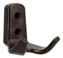 Afbeeldingen van Siro Kapstokhaak kunststof - boorafstand 20mm/L 62mm/H 62mm/B 57mm - bruin 
