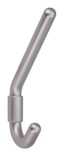 Afbeeldingen van Siro Kapstokhaak kunststof - boorafstand 20mm/L 154mm/H 93mm/B 18mm - nikkel mat 