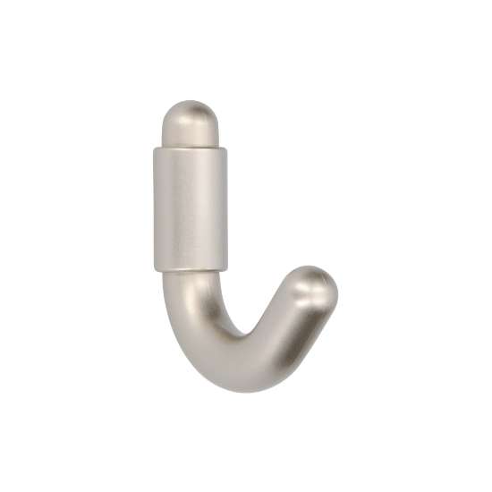 Afbeeldingen van Siro Kapstokhaak kunststof - boorafstand 20mm/L 70mm/H 60mm/B 18mm - nikkel mat 