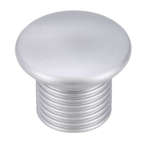 Afbeeldingen van Siro Meubelknop kunststof - L 30mm/H 25mm/B 30mm - aluminium 