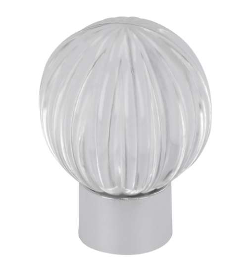 Afbeeldingen van Siro Meubelknop kunststof - L 29mm/H 38mm/B 29mm - transparant/chroom 