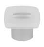 Afbeeldingen van Siro Meubelknop kunststof - L 29mm/H 23mm/B 29mm - naturel/aluminium 