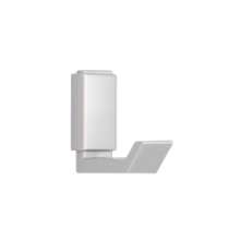 Afbeeldingen van Siro Kapstokhaak kunststof - boorafstand 20mm/L 51mm/H 57mm/B 22mm - aluminium 