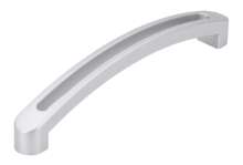Afbeeldingen van Siro Meubelgreep kunststof - boorafstand 128mm/L 142,2mm/H 27mm/B 14mm - aluminium 