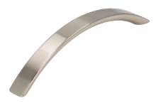 Afbeeldingen van Siro Meubelgreep metaal - boorafstand 128mm/L 146mm/H 30mm/B 15mm - RVS effect 