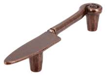 Afbeeldingen van Siro Meubelgreep metaal - boorafstand 96mm/L 139mm/H 23mm/B 19mm - antiek koper 