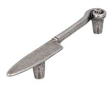 Afbeeldingen van Siro Meubelgreep metaal - boorafstand 96mm/L 139mm/H 23mm/B 19mm - tin 