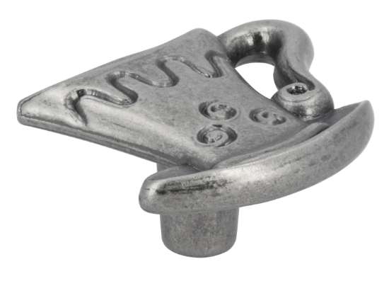 Afbeeldingen van Siro Meubelknop metaal - L 42mm/H 21mm/B 39mm - tin 