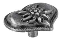 Afbeeldingen van Siro Meubelknop metaal - L 44mm/H 27mm/B 52mm - antiek zilver 