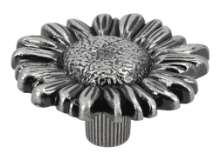Afbeeldingen van Siro Meubelknop metaal - L 47mm/H 24mm/B 47mm - antiek zilver 
