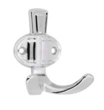 Afbeeldingen van Siro Kapstokhaak metaal - boorafstand 32mm/L 76mm/H 45mm/B 67mm - chroom glanzend 