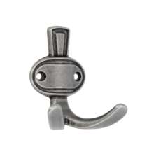 Afbeeldingen van Siro Kapstokhaak metaal - boorafstand 32mm/L 76mm/H 45mm/B 67mm - antiek ijzer 