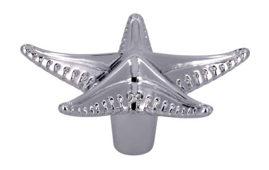 Afbeeldingen van Siro Meubelknop metaal - L 67mm/H 31mm/B 67mm - chroom glanzend 