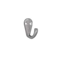 Afbeeldingen van Siro Kapstokhaak metaal - boorafstand 10mm/L 41mm/H 33mm/B 20mm - gepolijst aluminium 