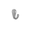 Afbeeldingen van Siro Kapstokhaak metaal - boorafstand 10mm/L 41mm/H 33mm/B 20mm - gepolijst aluminium 