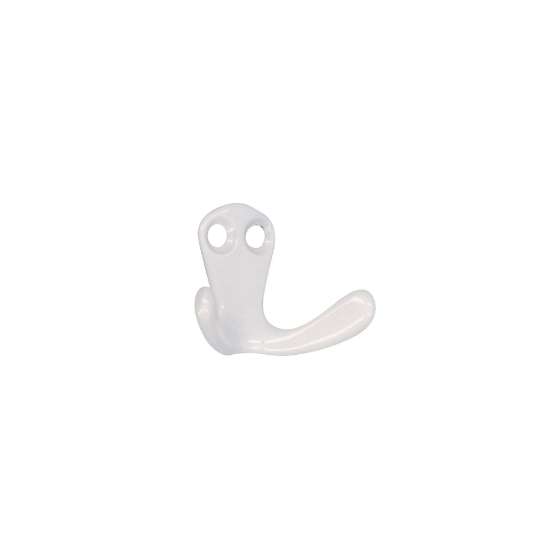Afbeeldingen van Siro Kapstokhaak metaal - boorafstand 8mm/L 33mm/H 22mm/B 44mm - wit 