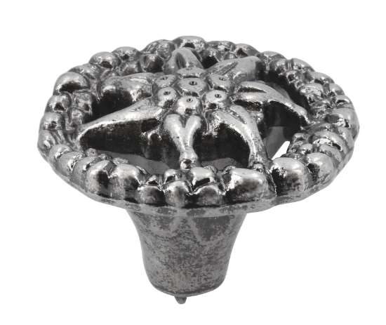 Afbeeldingen van Siro Meubelknop metaal - L 36mm/H 25mm/B 36mm - antiek zilver 