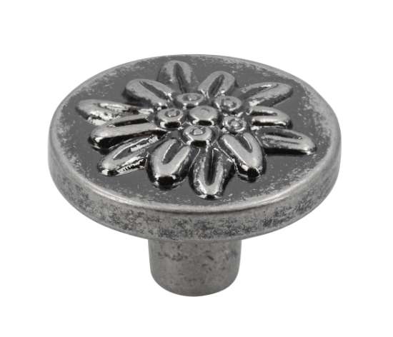 Afbeeldingen van Siro Meubelknop metaal - L 22mm/H 15mm/B 22mm - antiek zilver 
