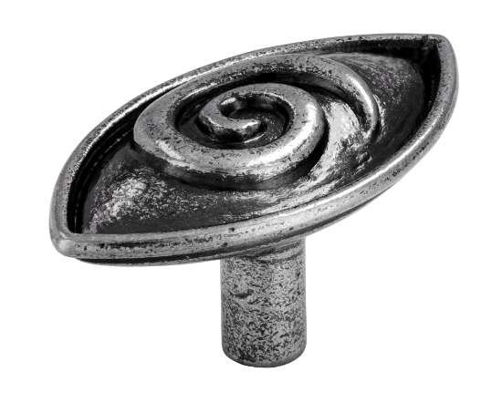 Afbeeldingen van Siro Meubelknop metaal - L 65mm/H 34mm/B 35mm - antiek zilver 