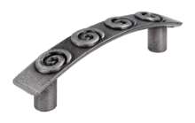 Afbeeldingen van Siro Meubelgreep metaal - boorafstand 96mm/L 125mm/H 31mm/B 20mm - antiek zilver 