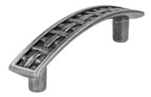 Afbeeldingen van Siro Meubelgreep metaal - boorafstand 96mm/L 126mm/H 31mm/B 21mm - antiek zilver 