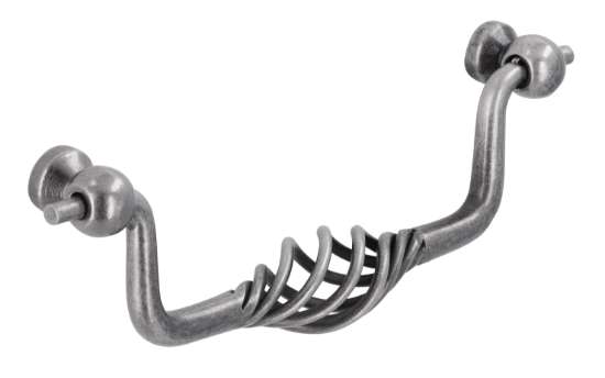 Afbeeldingen van Siro Hangende handgreep metaal - boorafstand 128mm/L 149mm/H 30mm/B 50mm - antiek tin 