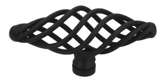 Afbeeldingen van Siro Meubelknop metaal - L 74mm/H 35mm/B 27mm - mat zwart 