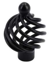 Afbeeldingen van Siro Meubelknop metaal - L 34mm/H 53mm/B 34mm - mat zwart 