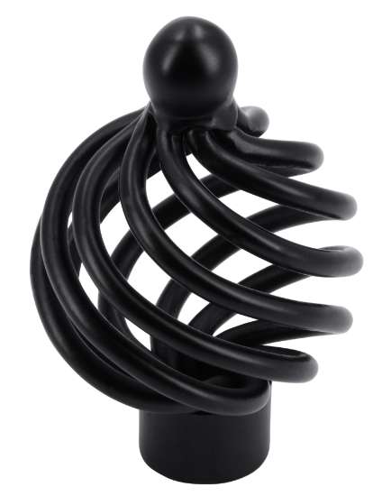 Afbeeldingen van Siro Meubelknop metaal - L 34mm/H 53mm/B 34mm - mat zwart 