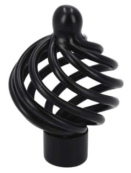 Afbeeldingen van Siro Meubelknop metaal - L 40mm/H 57mm/B 40mm - mat zwart 