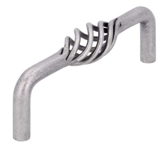 Afbeeldingen van Siro Meubelgreep metaal - boorafstand 96mm/L 104mm/H 38mm/B 20mm - antiek tin 