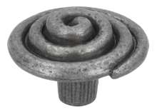 Afbeeldingen van Siro Meubelknop metaal - L 42mm/H 27mm/B 42mm - antiek tin 