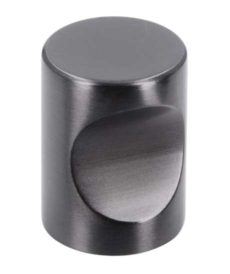 Afbeeldingen van Siro Meubelknop metaal - L 18mm/H 24mm/B 18mm - grafiet zwart donker 