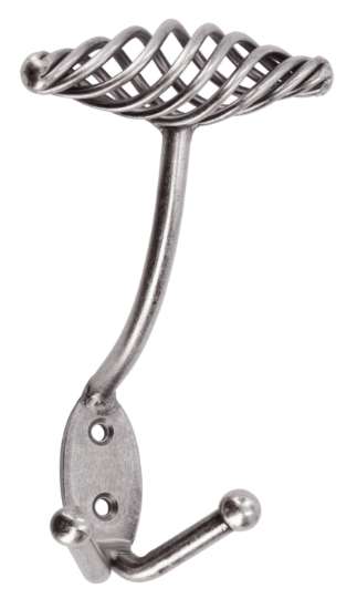 Afbeeldingen van Siro Kapstokhaak metaal - boorafstand 24mm/L 160mm/H 87mm/B 93mm - antiek tin 