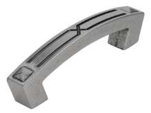 Afbeeldingen van Siro Meubelgreep metaal - boorafstand 96mm/L 121mm/H 32mm/B 16mm - antiek zilver 