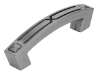 Afbeeldingen van Siro Meubelgreep metaal - boorafstand 96mm/L 121mm/H 32mm/B 16mm - antiek zilver 