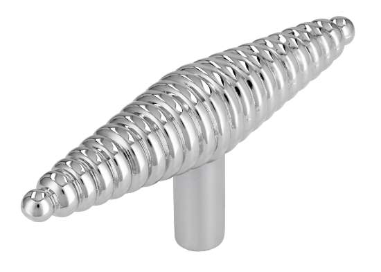 Afbeeldingen van Siro Meubelknop metaal - L 88mm/H 38mm/B 19mm - chroom glanzend 