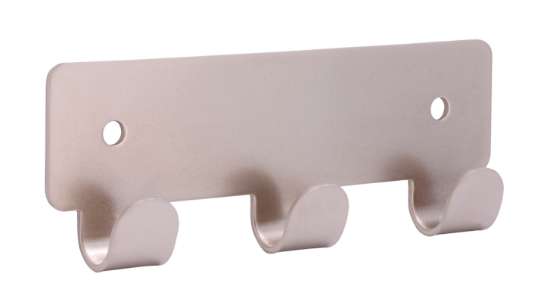 Afbeeldingen van Siro Haaklijst metaal - boorafstand 84mm/L 114mm/H 16mm/B 41mm - nikkel mat 