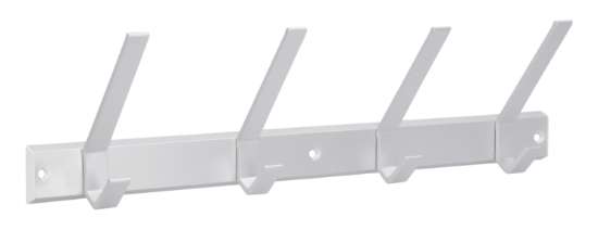 Afbeeldingen van Siro Haaklijst metaal - boorafstand 2x216mm/L 450mm/H 80mm/B 120mm - mat aluminium 